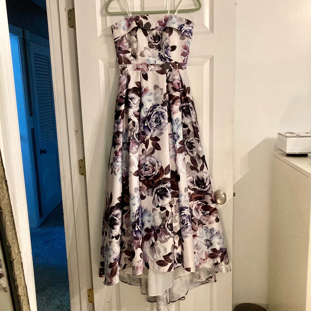 Xscape Strapless Floral Ball Gown